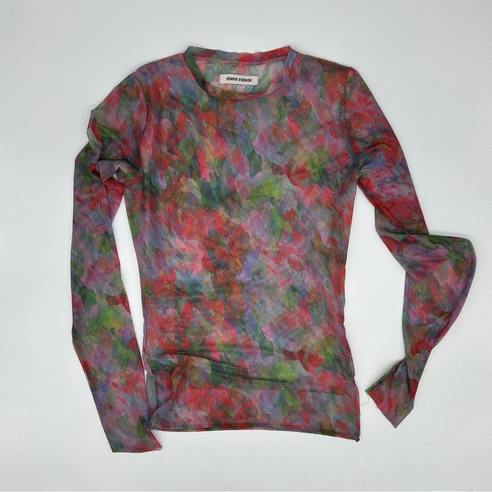 Henrik Vibskov Multicolor Sheer Long-Sleeve Top